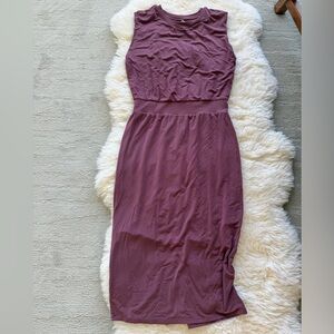 Athleta Mauve Sleeveless Midi Dress